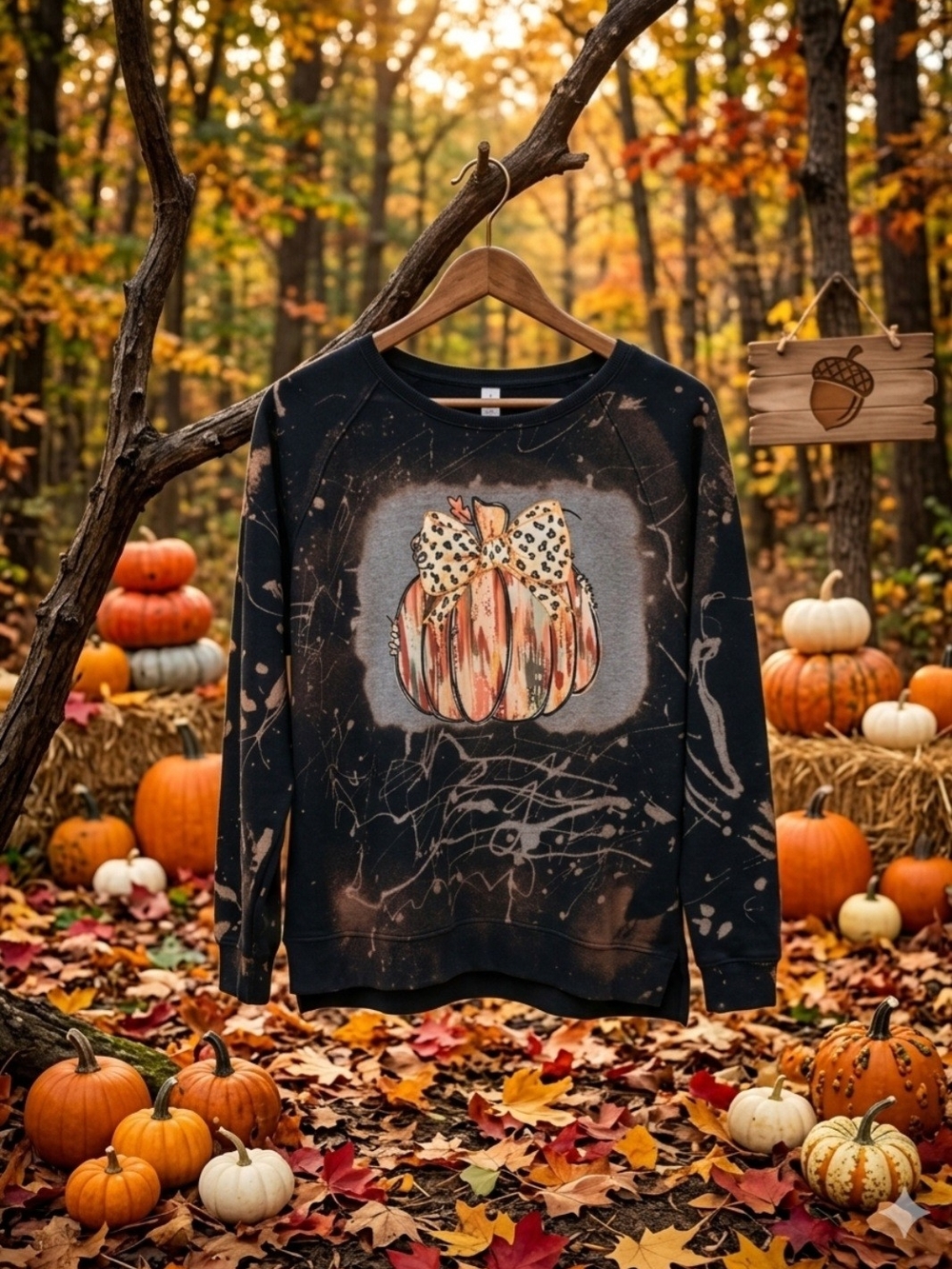 Green Halloween Pumpkin Graphic Sweatshirt